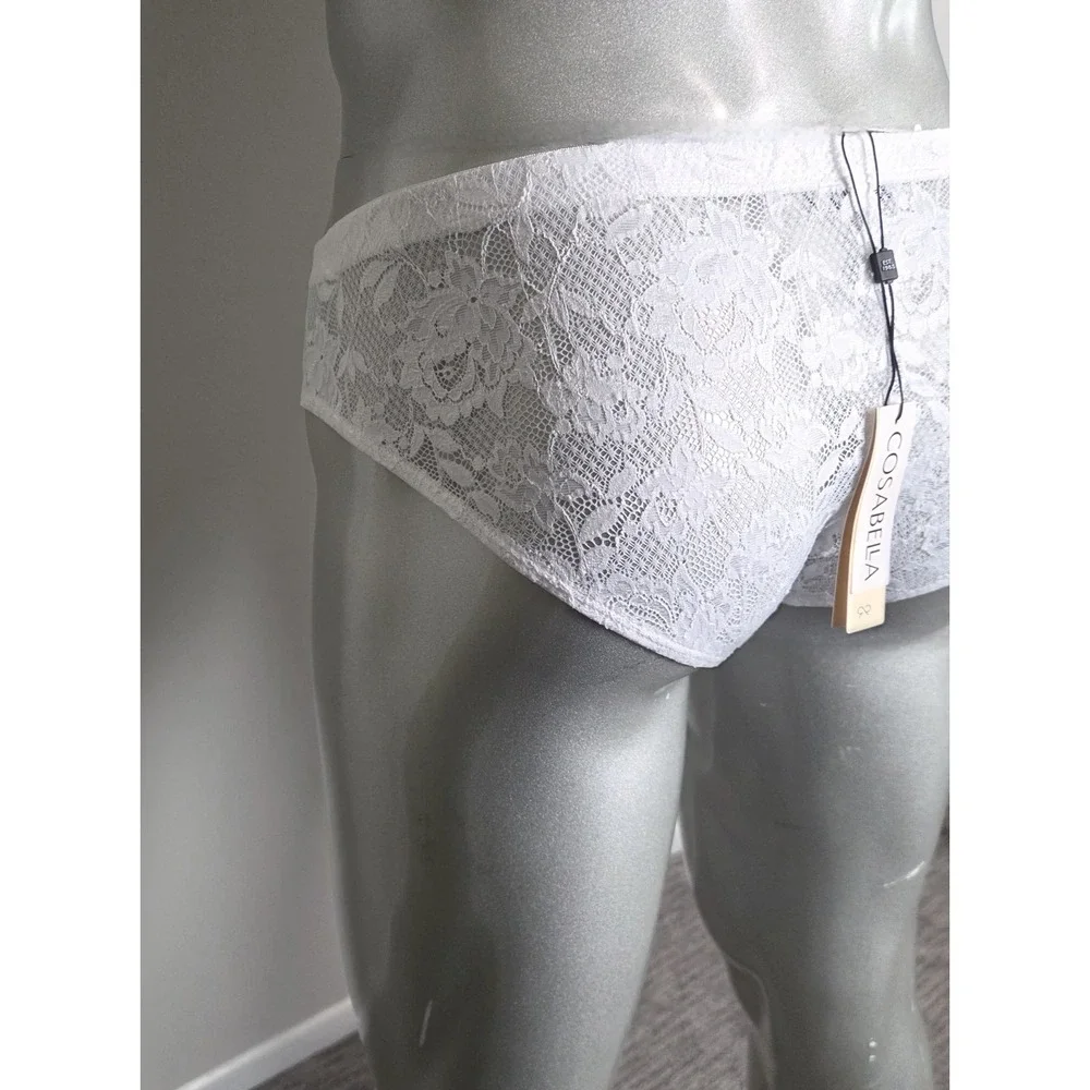 Cosabella Never Say Never Lace Brief White Underwear Soft Stretch‎ Comfort S NEW